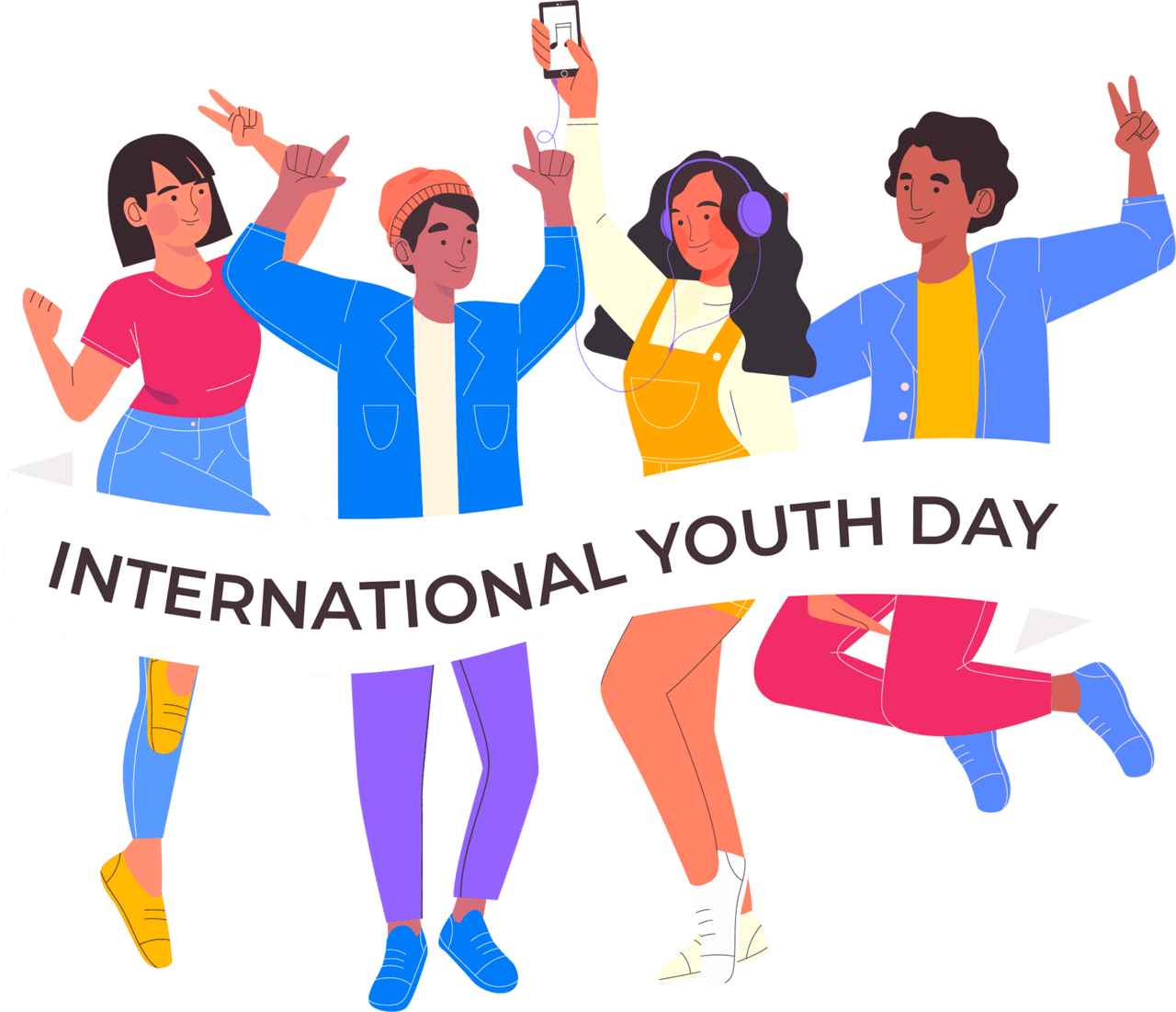 For teamwork youth day clipart background