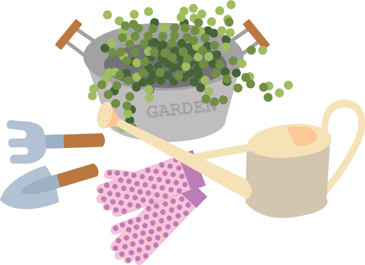 Gardening supplies vector clipart images 2