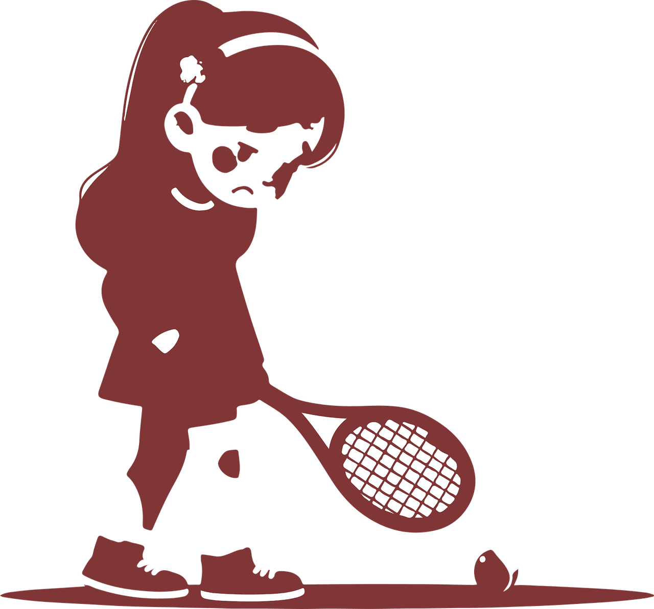 Woman tennis sport vector graphic clipart