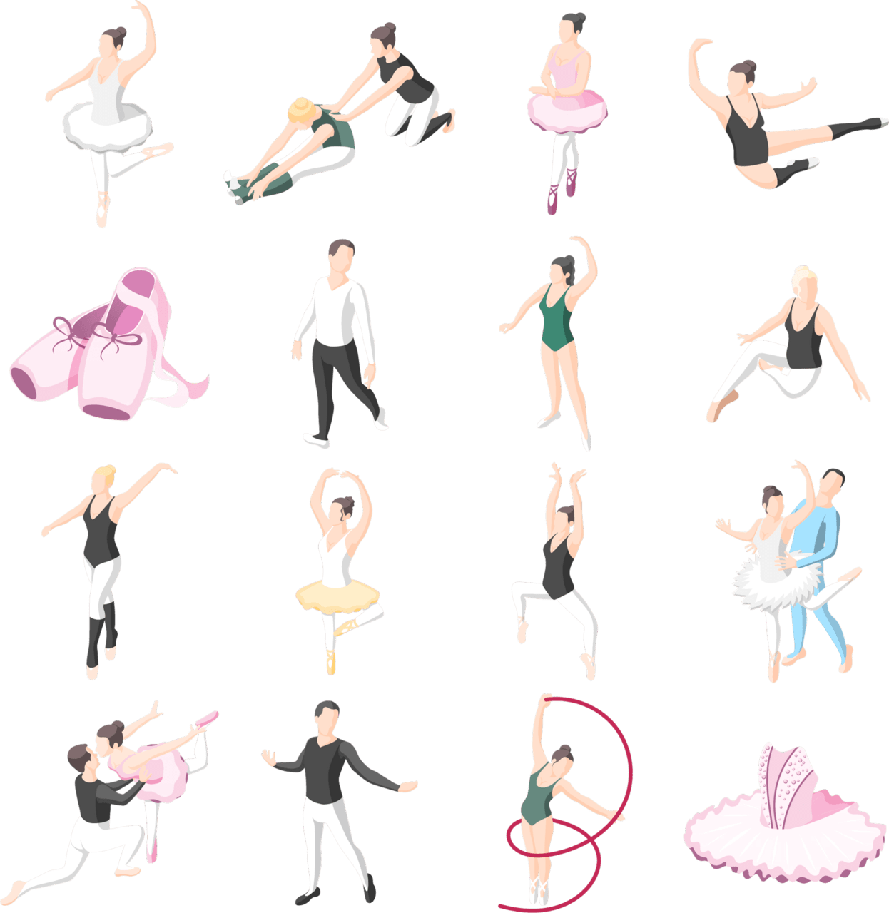 Ballerina world ballet day vector clipart