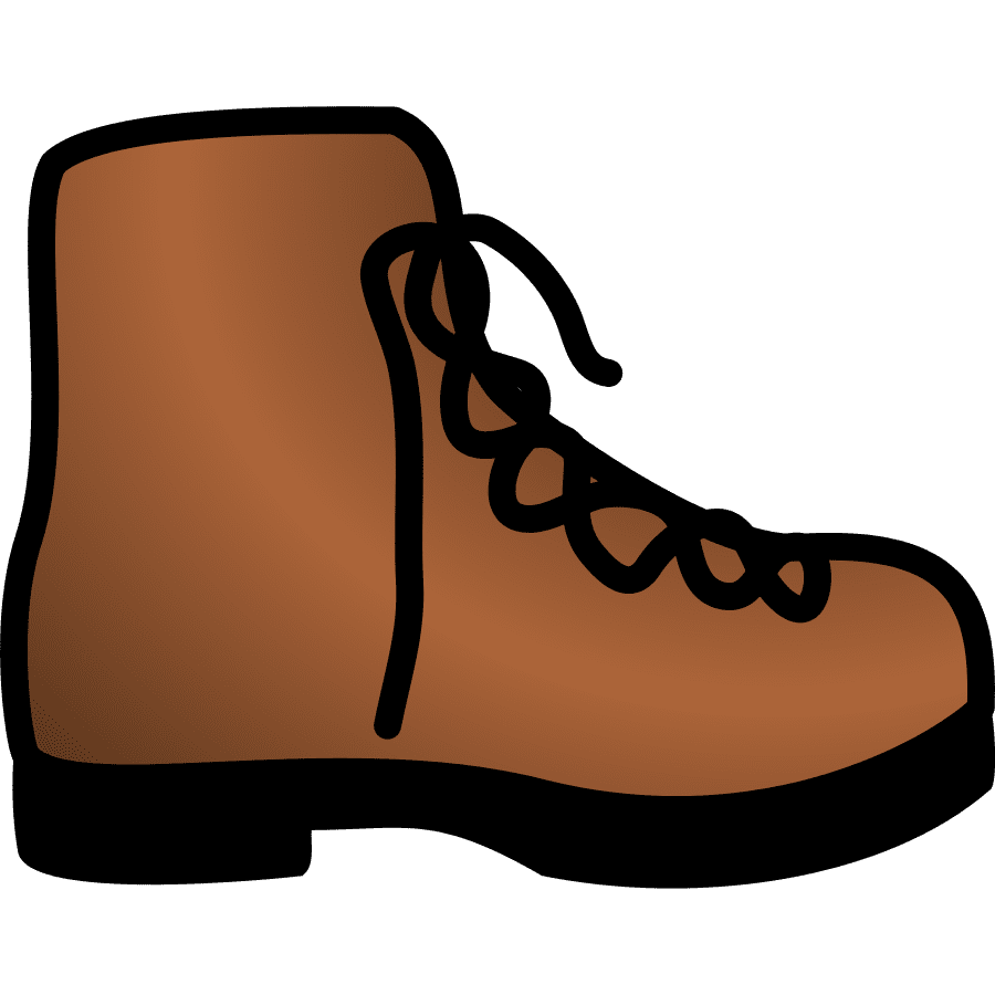 Brown boot clipart vector