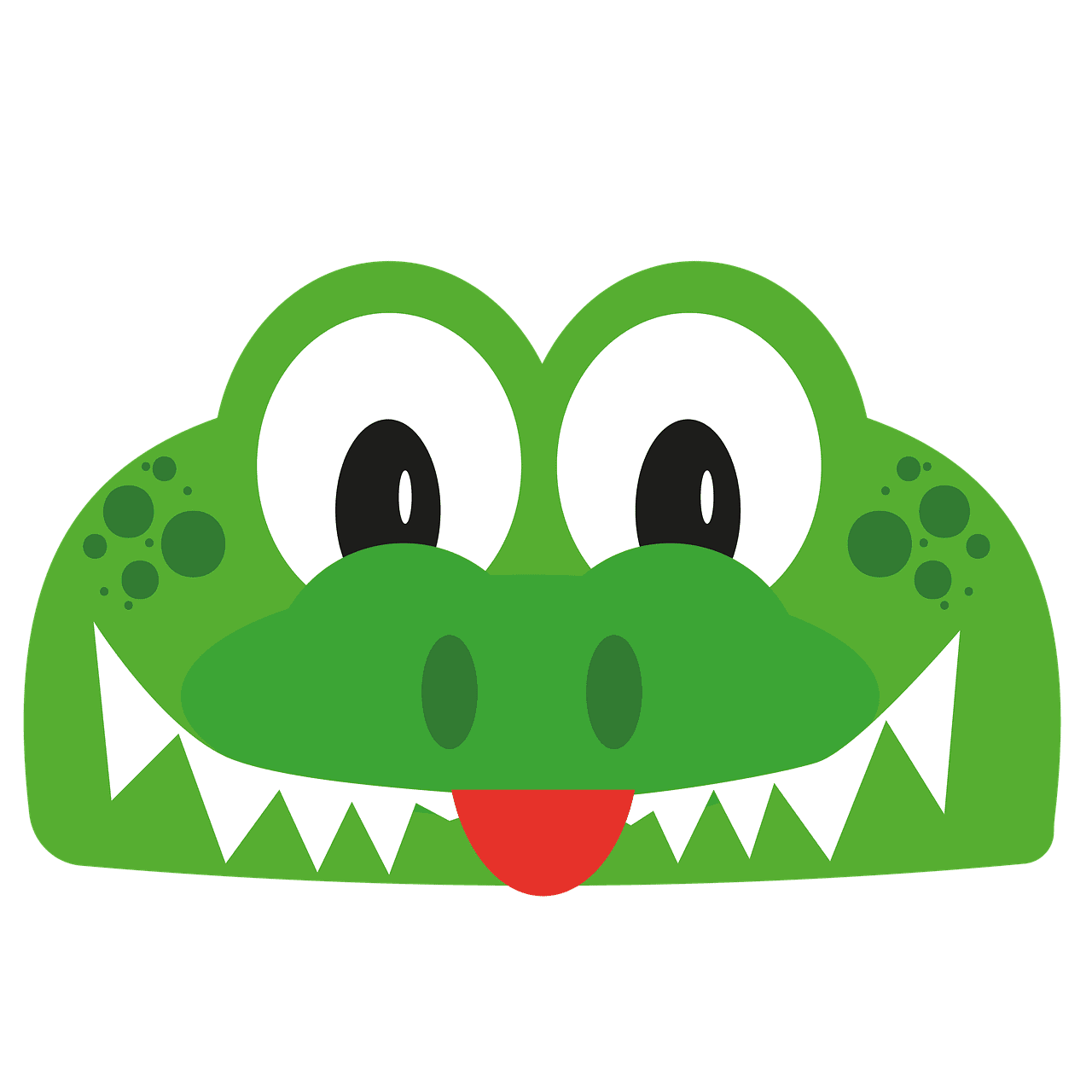 Crocodile alli gator animal reptile head image clipart