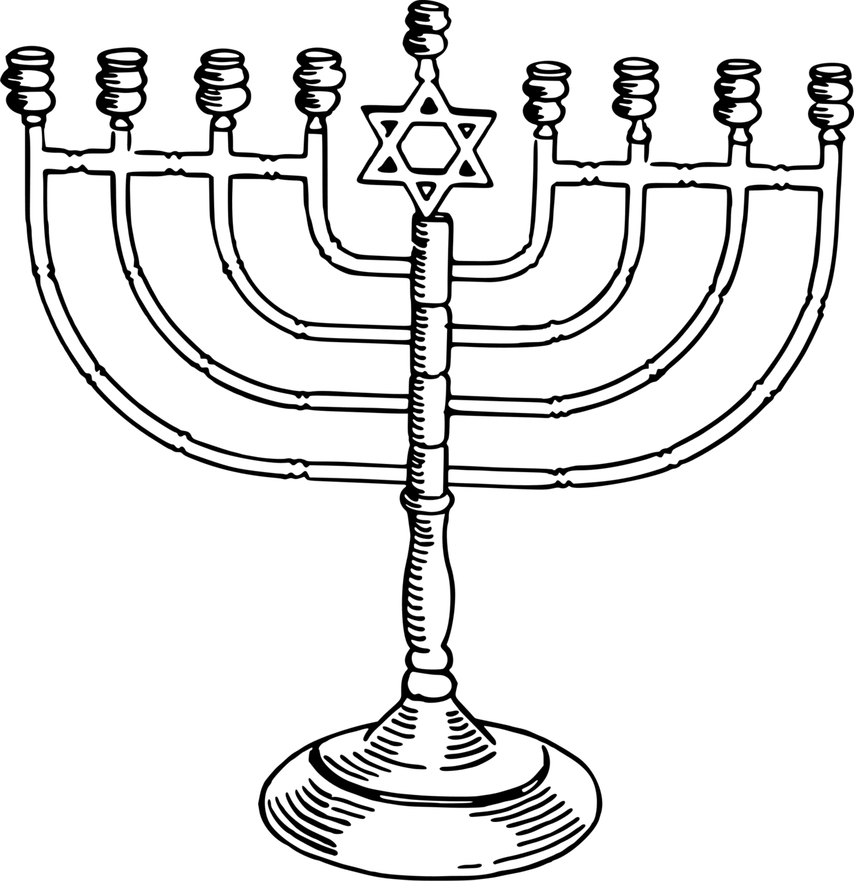 Hanukkah menorah vector clipart image photo cc images