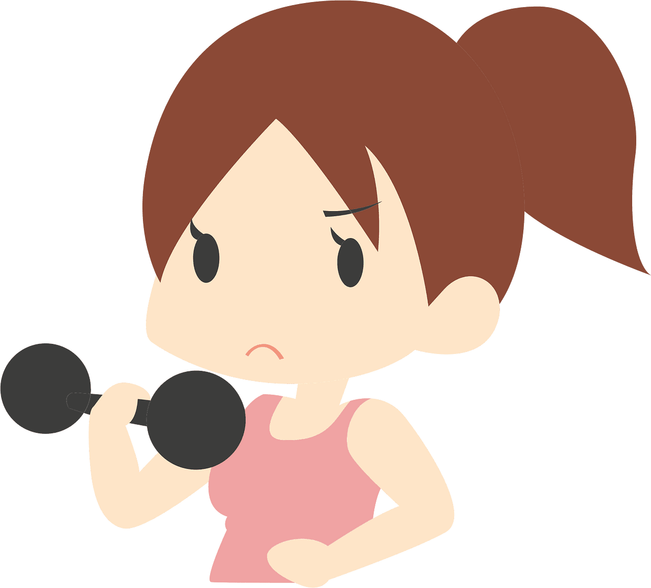 Dumbbell training vector clipart images