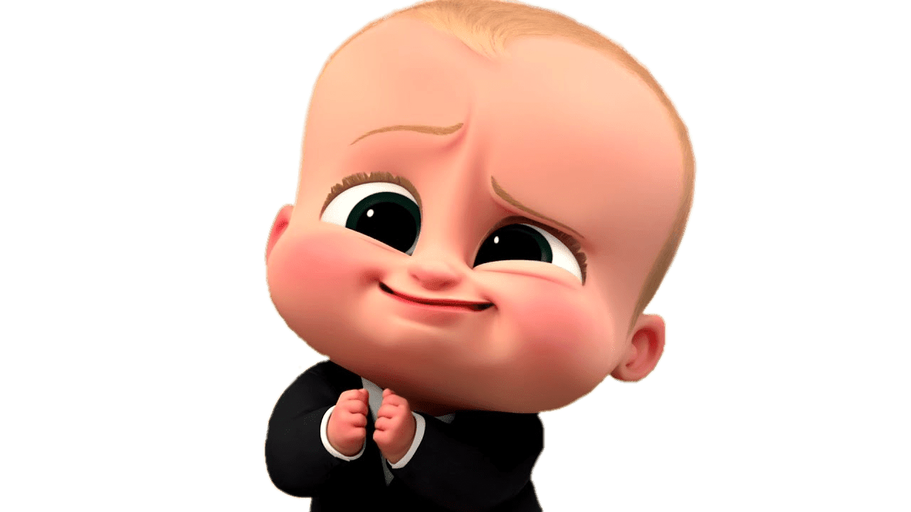 Boss baby cute face stic clipart photo