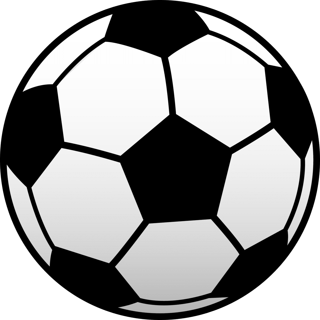 Football black and white clipart soccer ball for theme party logo