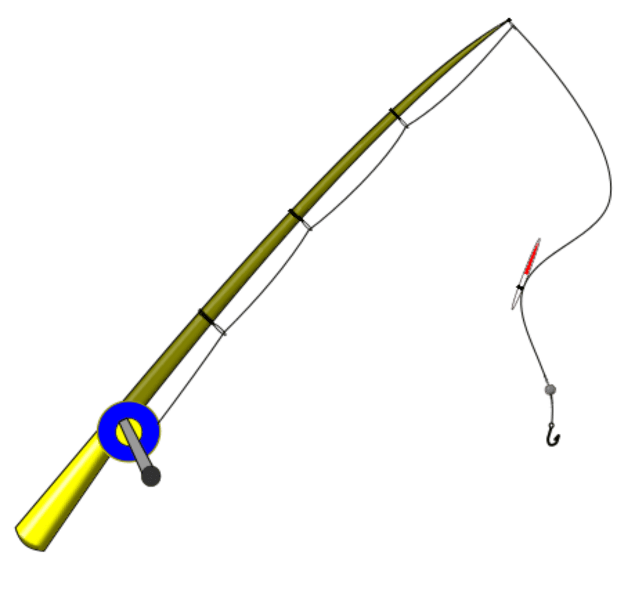 Fishing pole rod clipart background