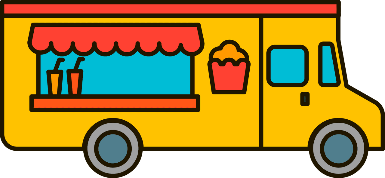 Food truck vector clipart images