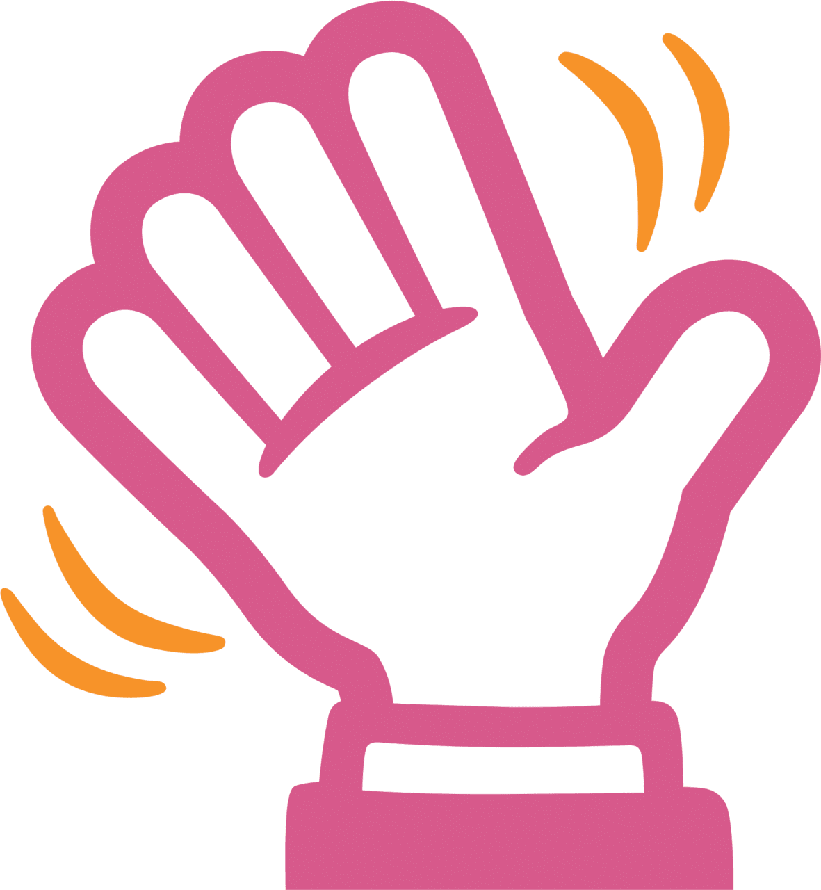 Waving hand wave image with no background clipart