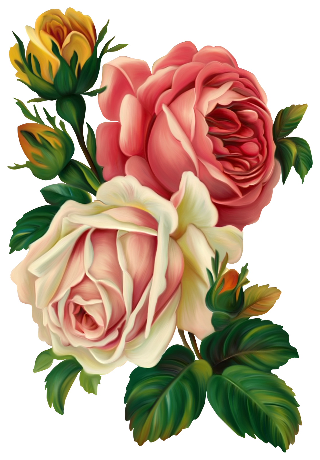 Bouquet of flowers pin page clipart background 4