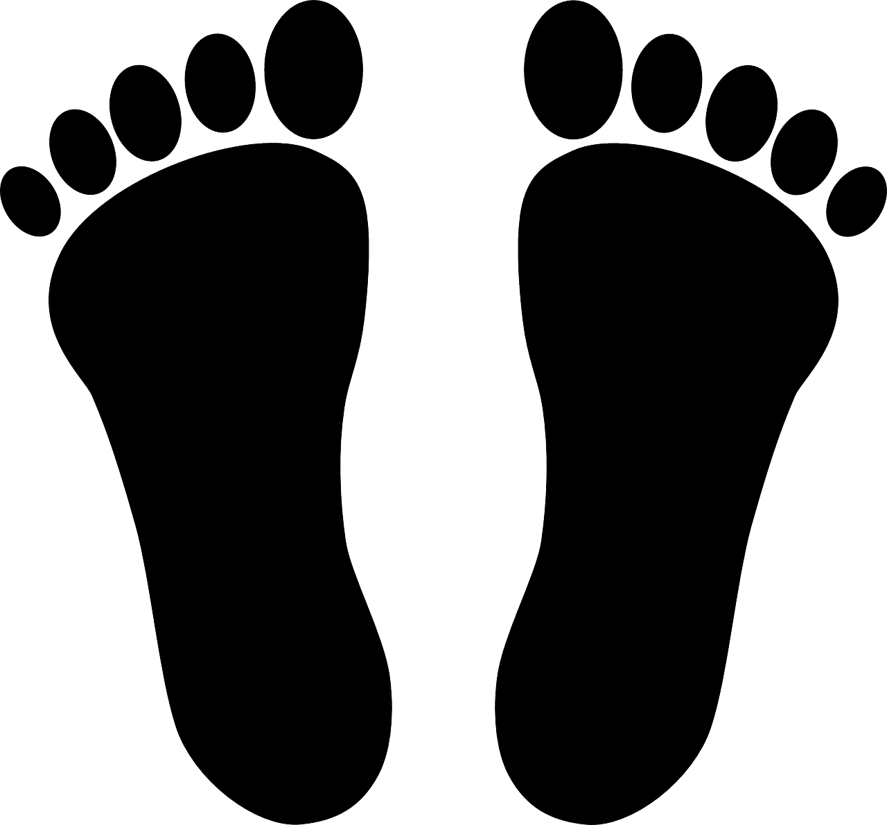 Feet footprint toes vector graphic clipart