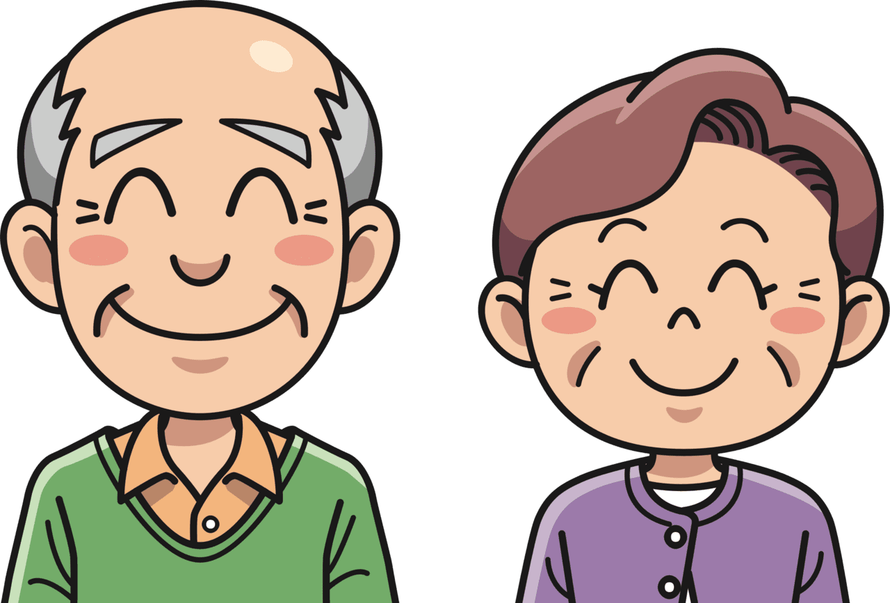 Grandpa clipart happy old couple grandma and image with no background