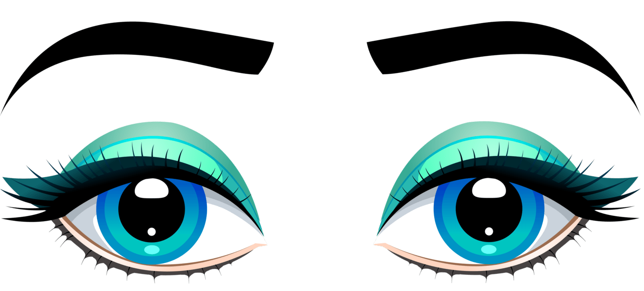 Eyelash female blue eyes with eyebrows clipart best clip art