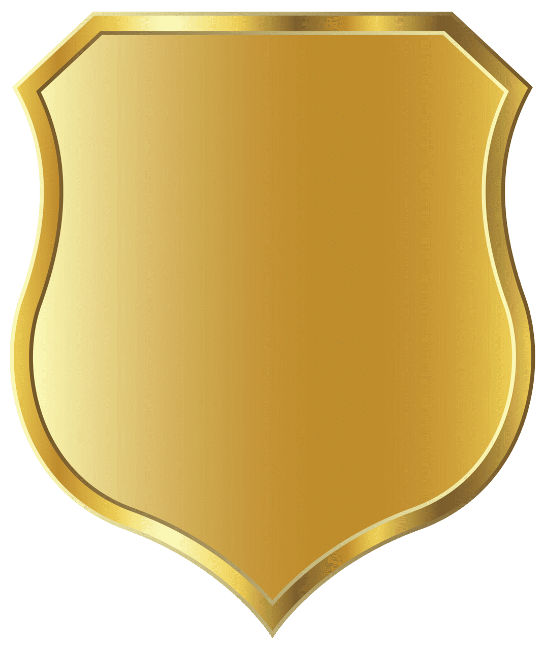 Shield golden badge template clipart image