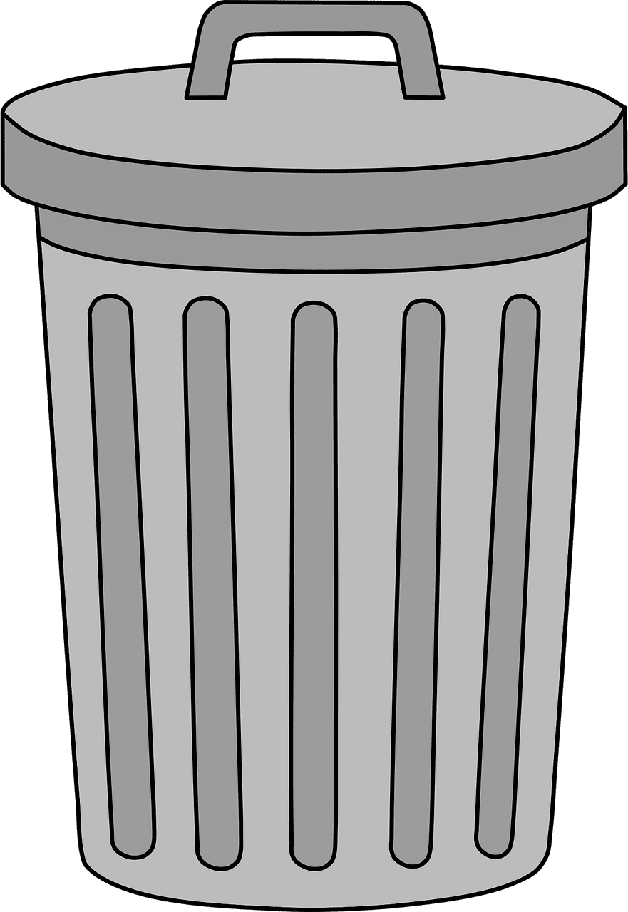Garbage can trash bin waste vector graphic clipart