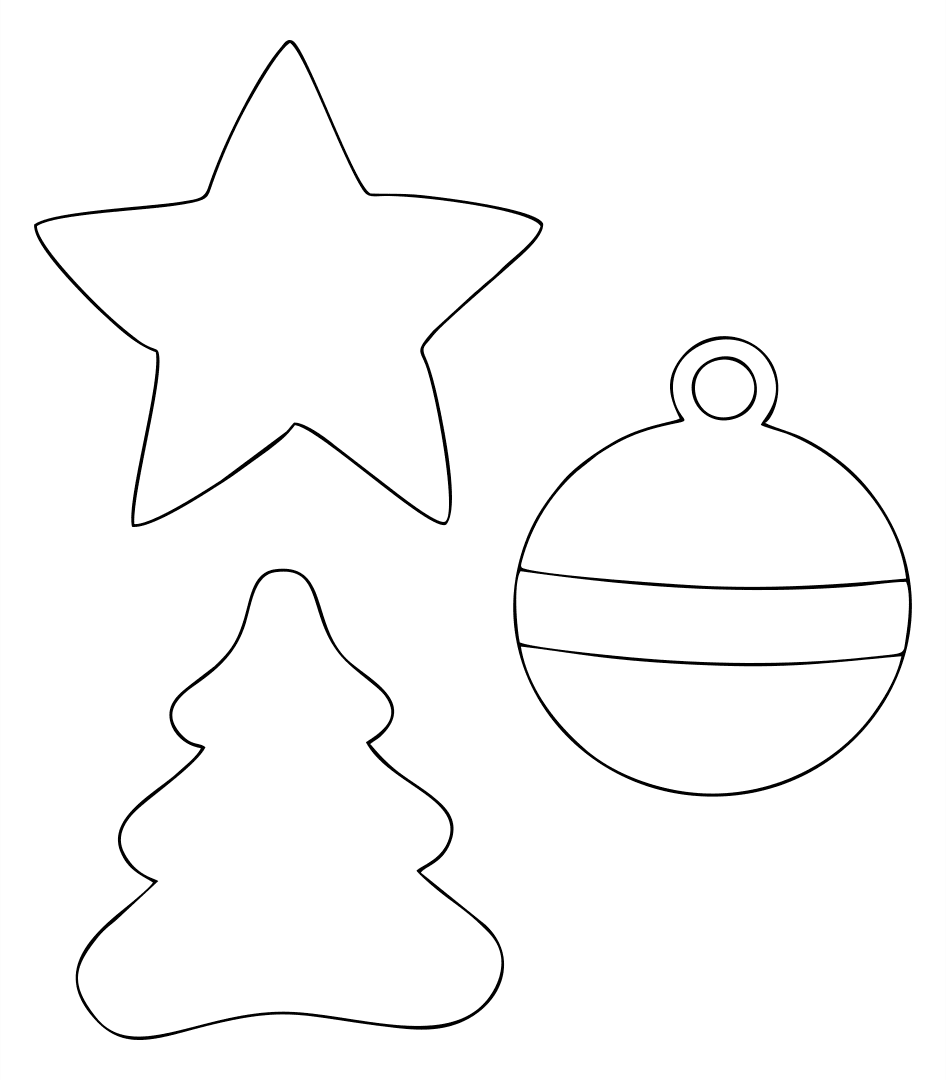 Black and white christmas ornaments printables printablee clipart background