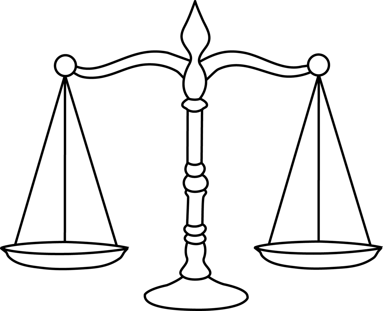 Weighing scale black and white clipart image