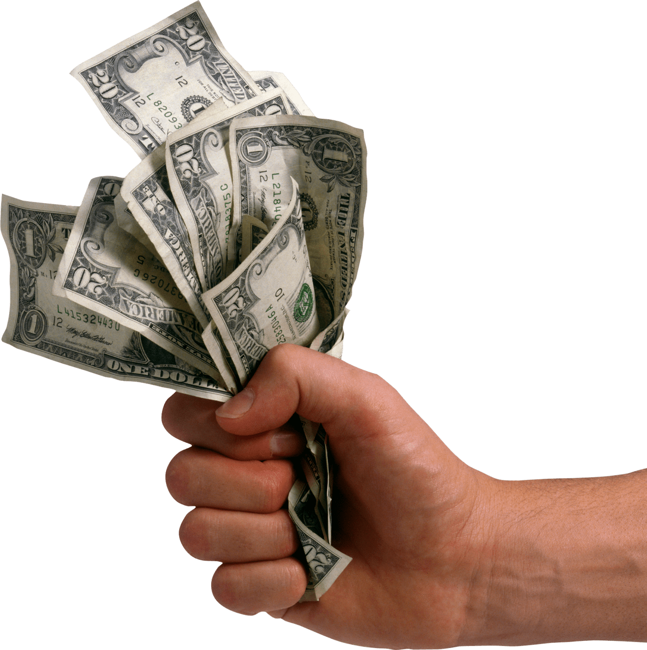 Dollar bill money hand clipart clip art