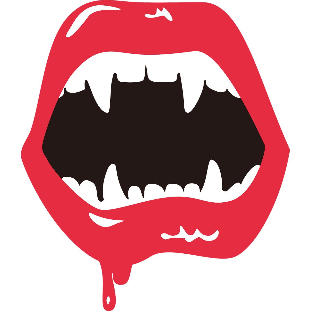 Vampire mouth vector clipart images