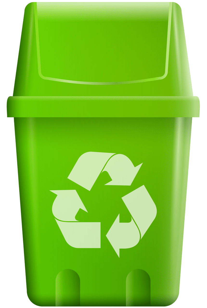 Trash bin with recycle symbol clipart best background