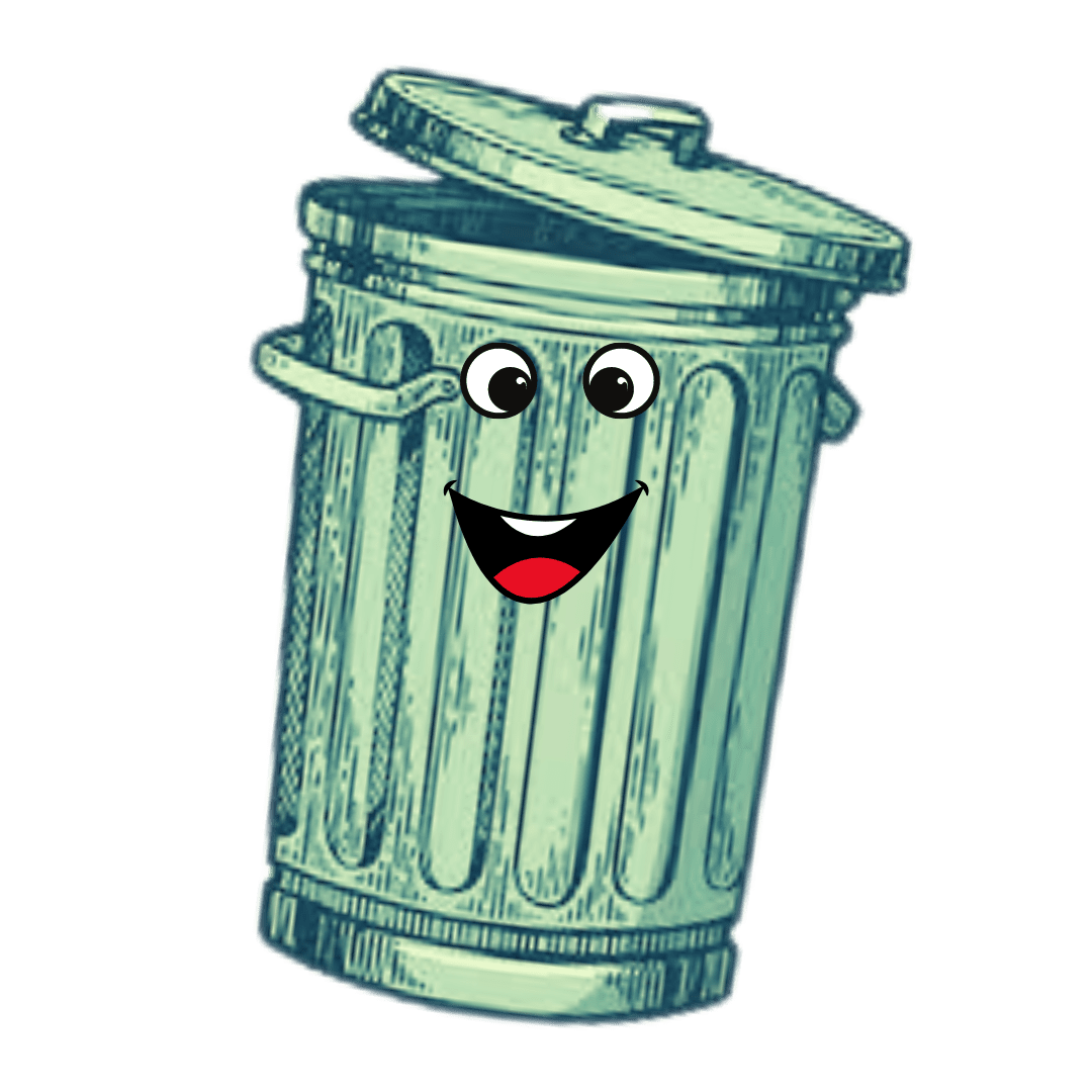 Garbage can protrash talker waste education sustainability consulting clipart free