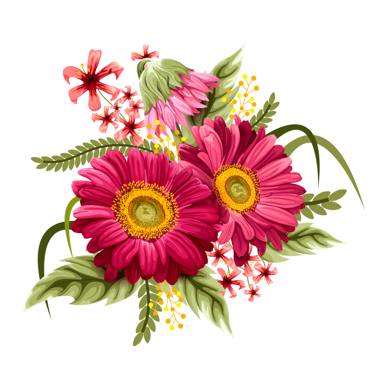 Bouquet of flowers pin page clipart picture 3