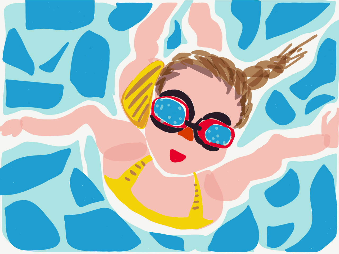 Dailysketch summer swim ming clipart transparent