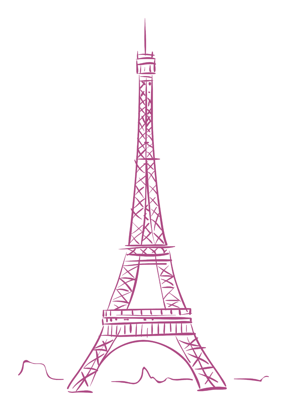 Eiffel tower camping in rishikesh clipart picture