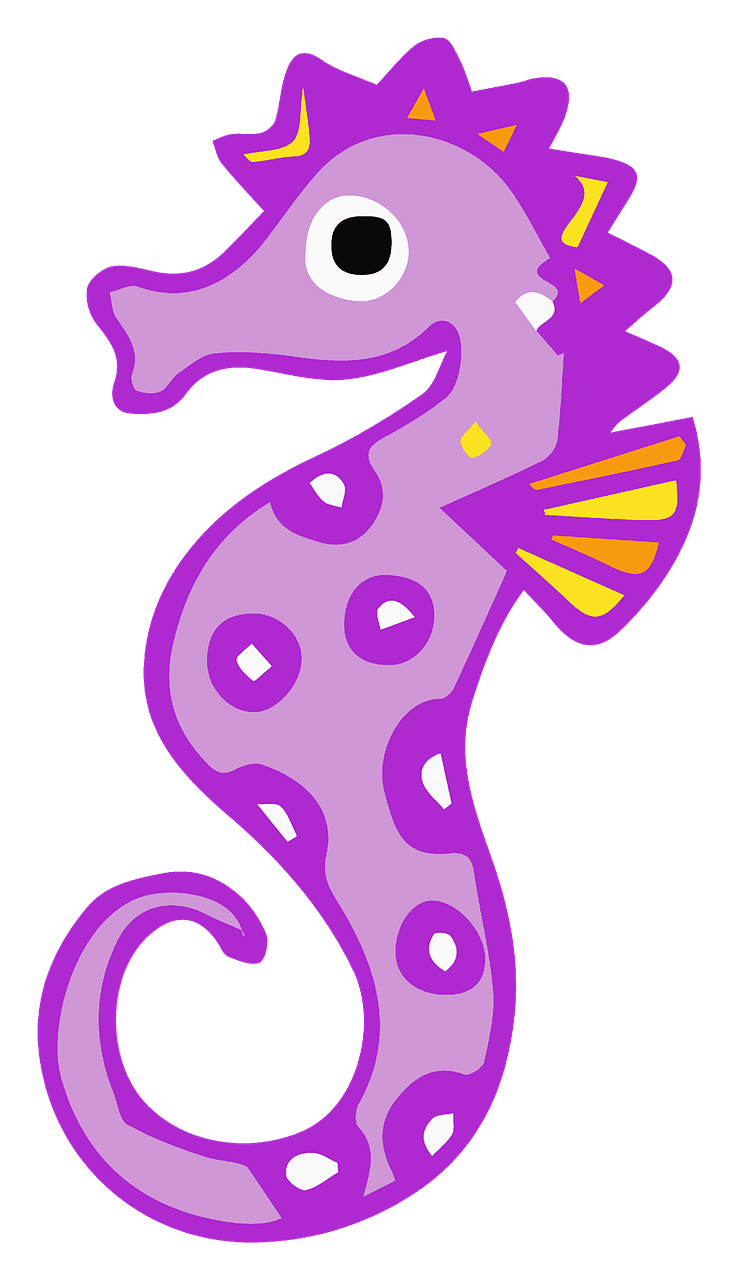 Seahorse fish ocean vector graphic clipart