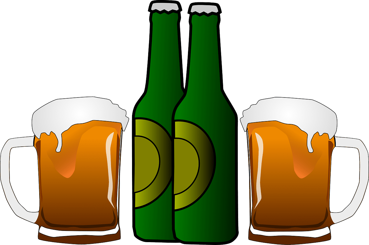 Alcohol beer bottles drinks vector graphic clipart