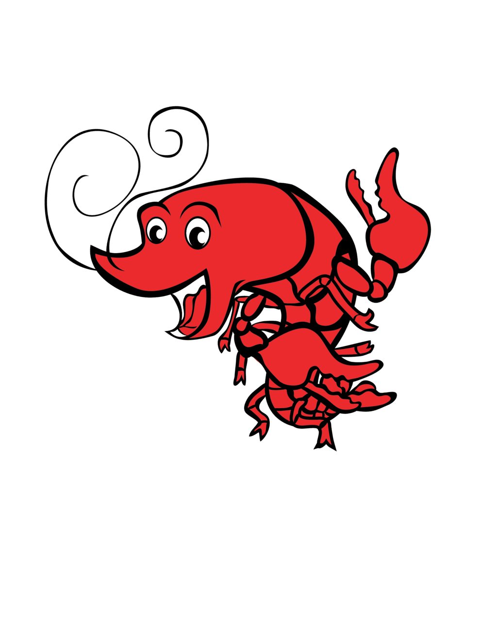 Happy red crawfish clipart new orleans vector