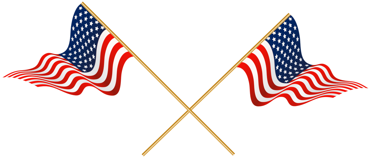 United states flag usa crossed flags clipart high quality images and