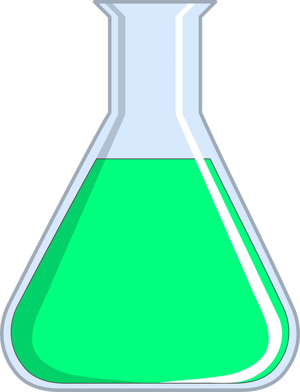 Chemistry flask glass vector graphic clipart