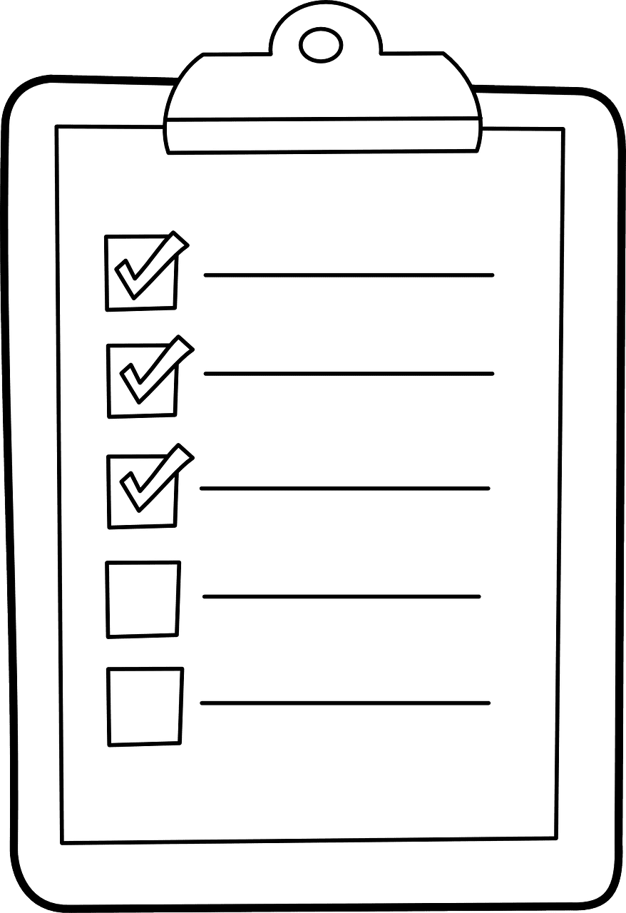 Checklist action check vector graphic clip art clipart