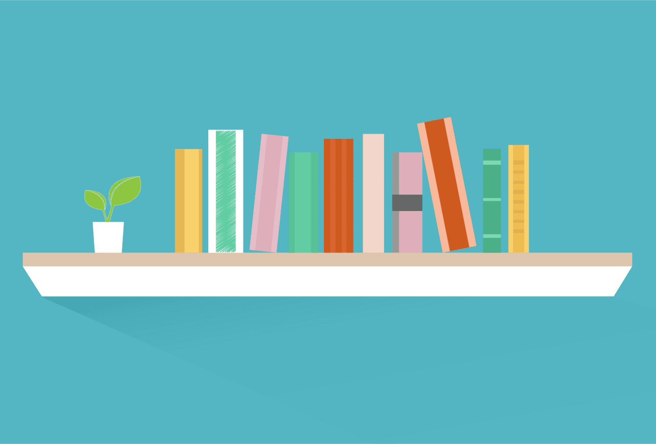 Books bookshelf clipart picture