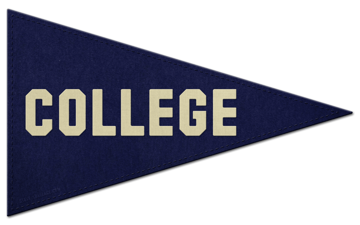 College pennant clipart logo