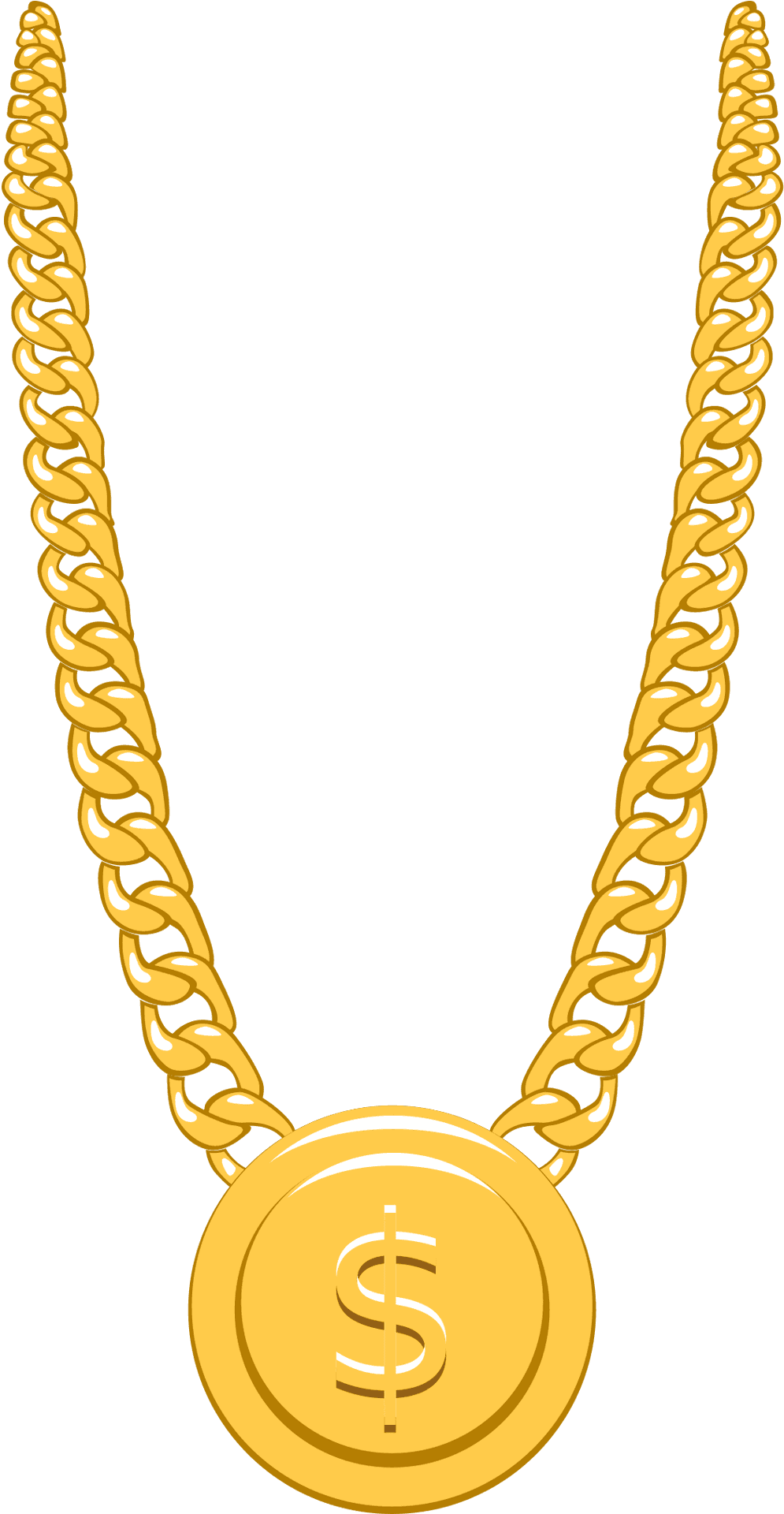 Gold dollar chain graphic clipart logo