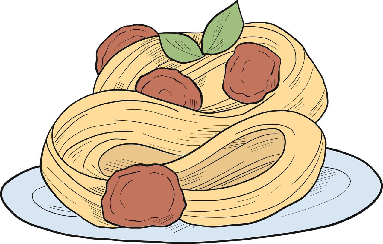 Spaghetti pasta vector clipart images