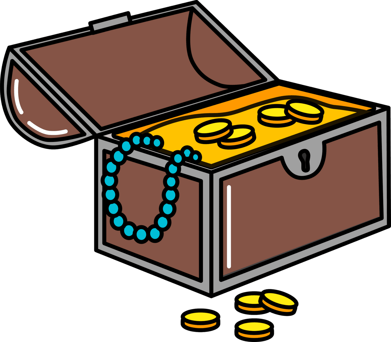 Treasure chest vector clipart images 2