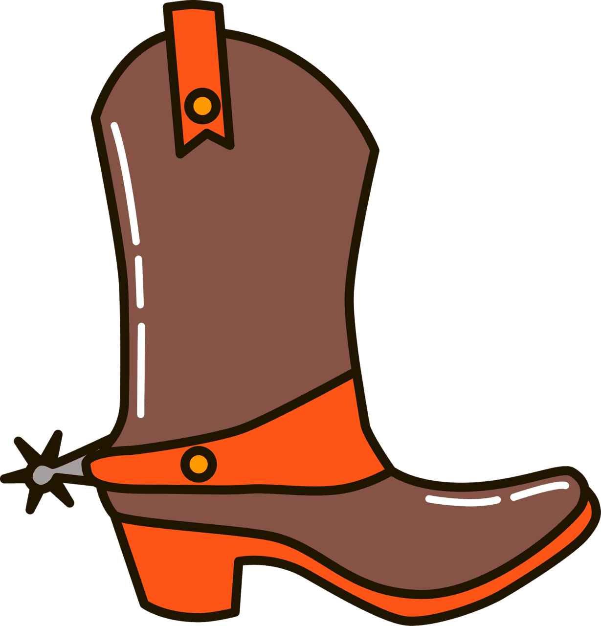 Cowboy boot vector clipart images 4