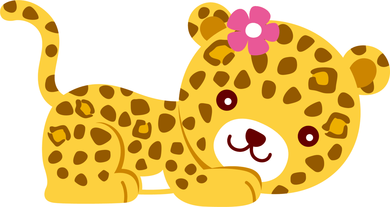 Cheetah pin page clipart image