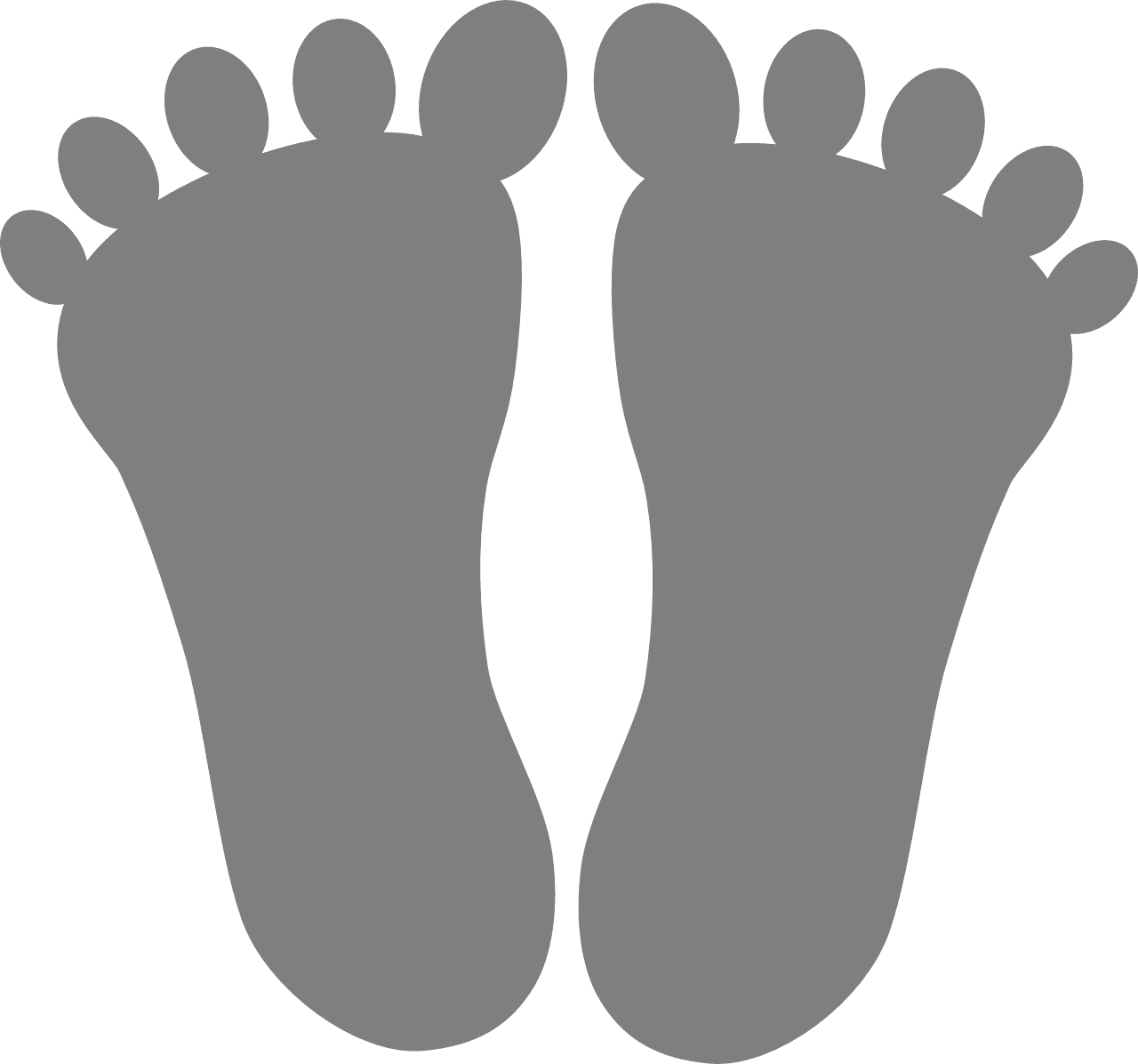 Footprint feet toes footmarks vector graphic clipart