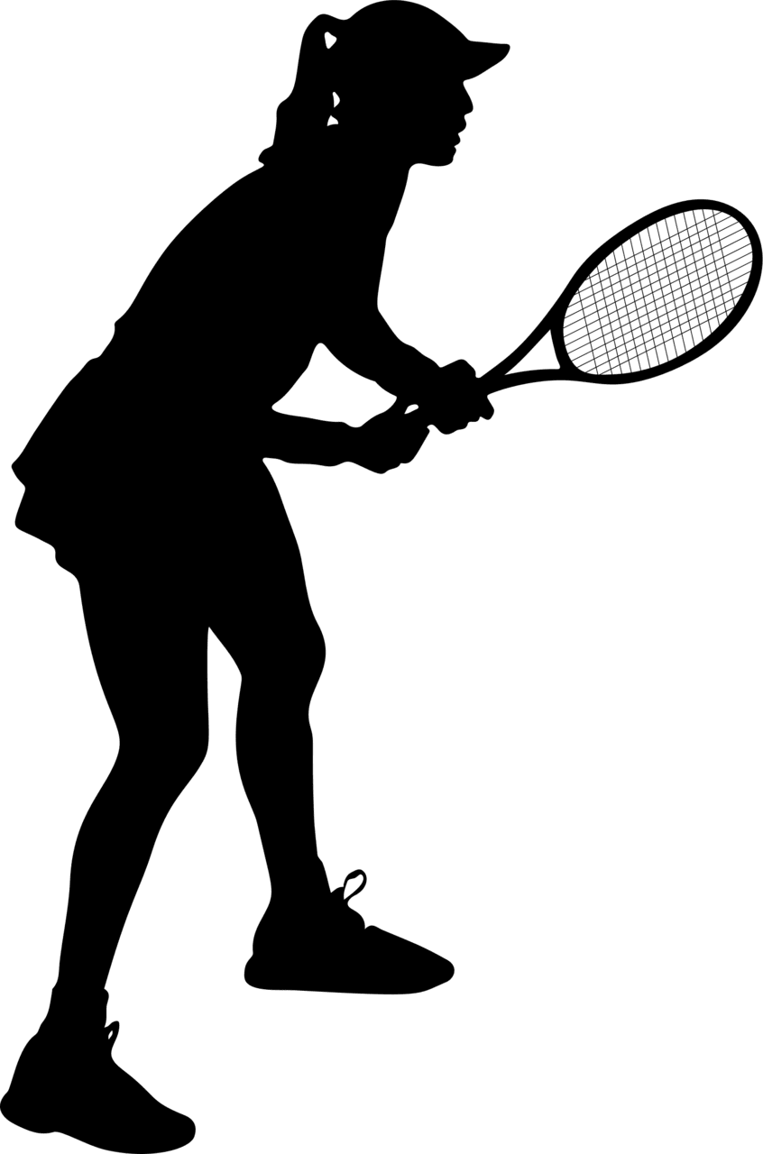 Woman tennis player silhouette clipart photo