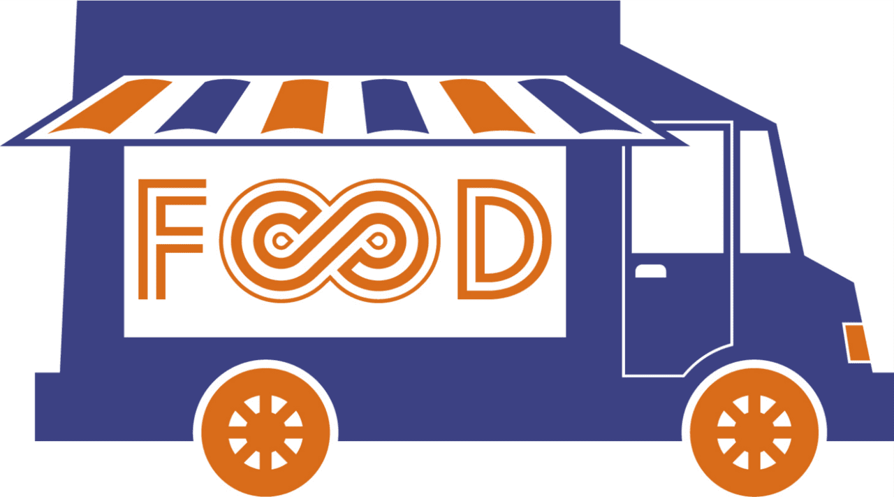 Food truck home delivery driver directory clipart vector