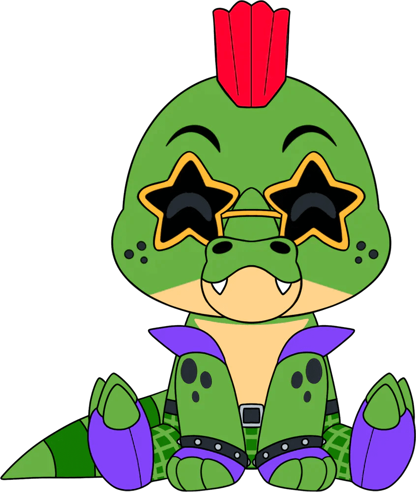 Gator peluche monty sit pre mande clipart background