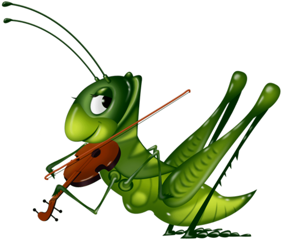 Insects clipart garden insect grasshopper playing violin full size pinclipart vector