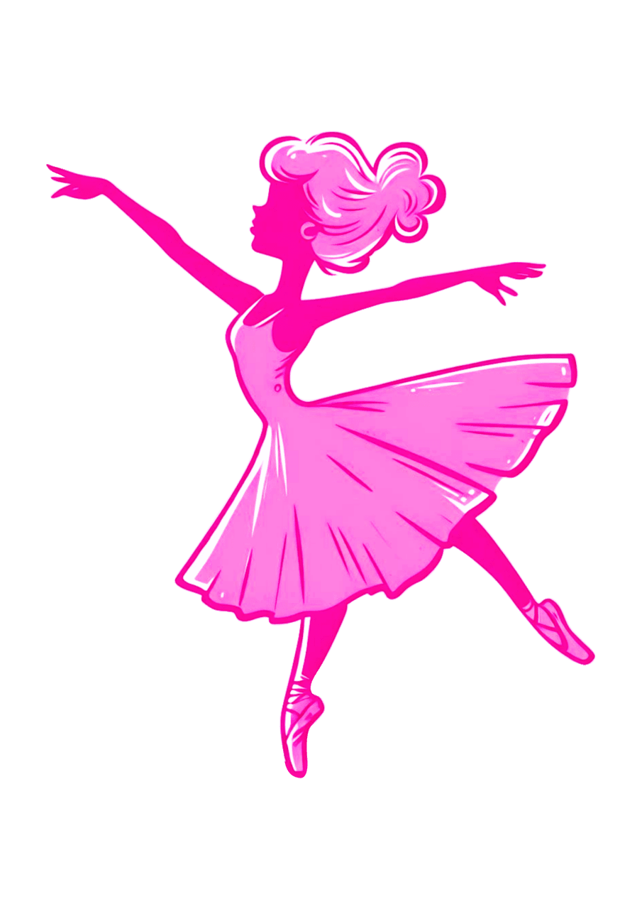 Ballerina bailarina desenho rosa bonitinho clipart image