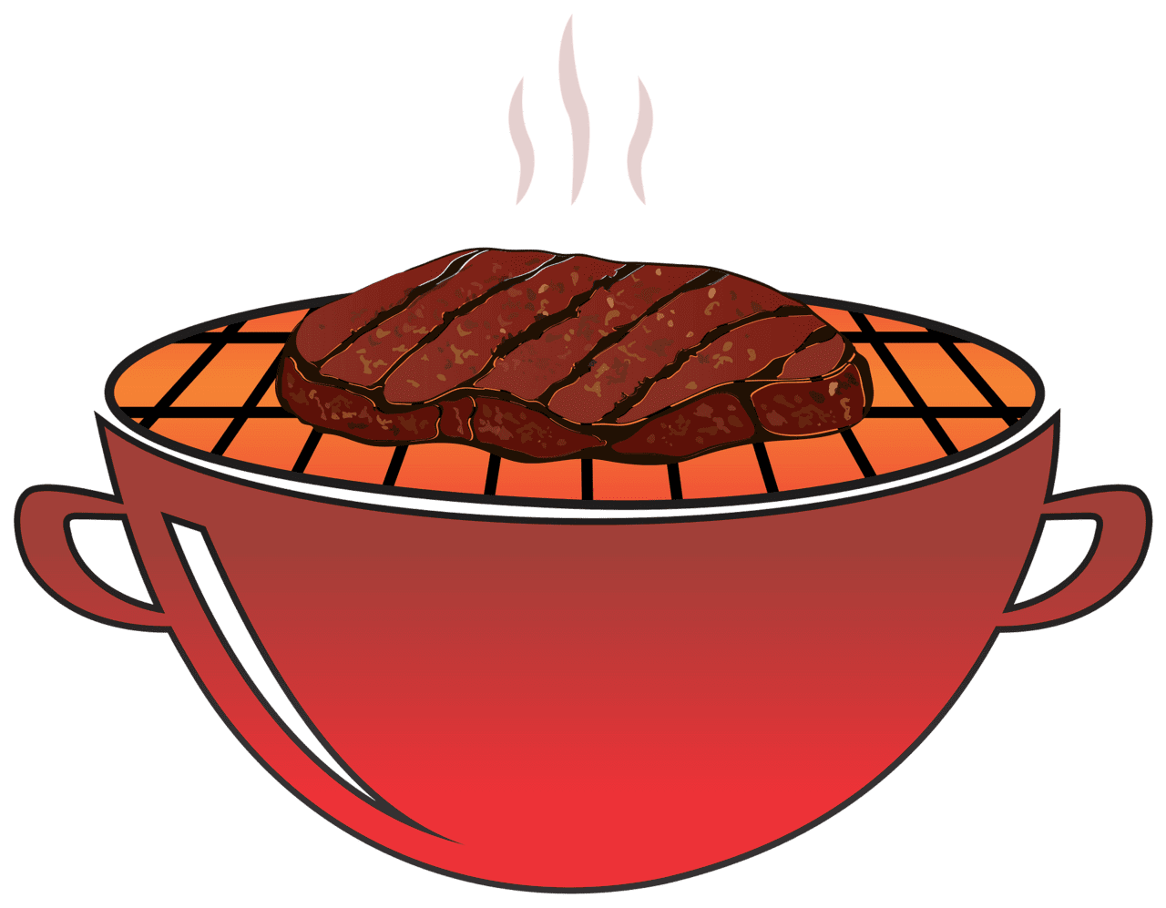 Grilled steak vector clipart images