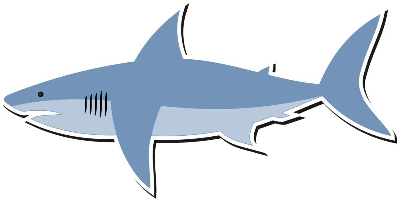 Baby shark cartoon from above clipart image