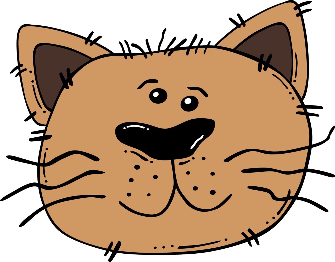 Cartoon cat face clipart picture